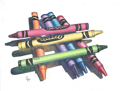 Child's Play color colorful coloring crayola crayons drawing hand drawn handmade illustration painting rainbow