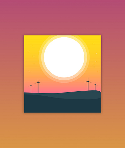 Sunset Illustration colors creartmood design digitalart drawing hope illustration imagine painting sun sunset sunshine vector wind yellow