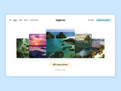 Travel website animation animation brazil design minimalist photo search travel ui website whitespace