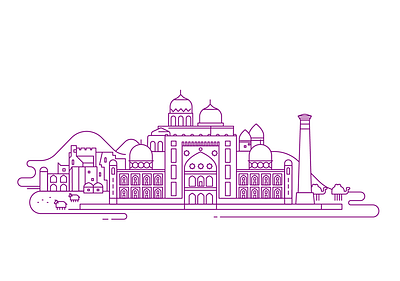 Uzbekistan illustration art design illustration line lineart logo