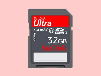 SanDisk MDP design flat illustration minimal vector