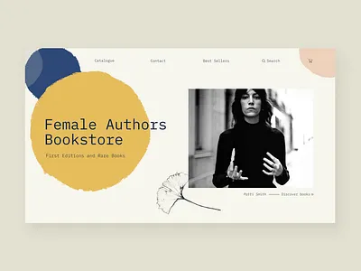 Bookstore concept design typography web website