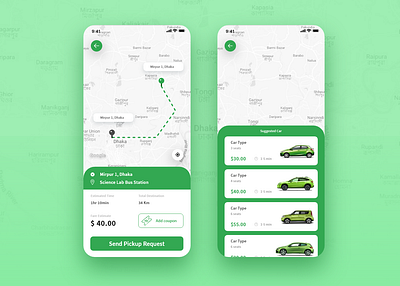 Car Booking App UI Design android app design booking ui app cab booking app car booking app car booking ui app design trends latest ui design trend ride booking app taxi app taxi booking app