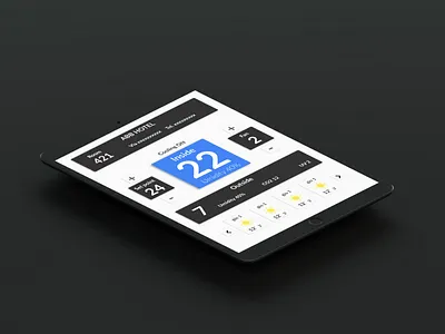 Smart Thermostat Design app flat home illustration material material design material ui minimal mobile mockup smart smart app smarthome temperature thermostat ui ux vector