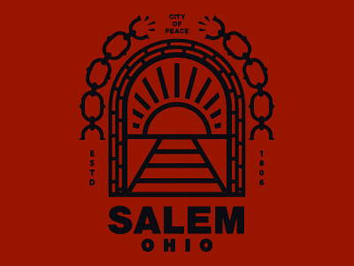 Sticker for Salem, Ohio abolition emancipation historical ohio rail railroad salem slave slavery sticker tunnel underground