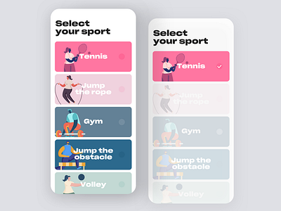 Daily UI #64 | Select User Type concept daily 100 challenge daily ui daily ui 064 daily ui challenge dailyui dailyuichallenge interface redesign select select user type sport app sports design ui user interface ux workout workout app workout of the day