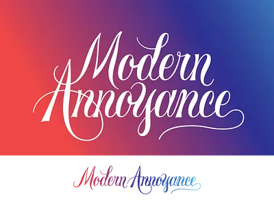 Modern Annoyance branding calligraphy handletter handlettered handlettering logo logotype script
