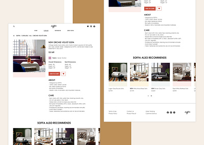 Soffa Online Store Website Design (Product Page) adobe illustrator branding bright design identity logo mockup online shop online store product design product page sketch sketchapp typography ui uidesign ux uxdesign web design website design