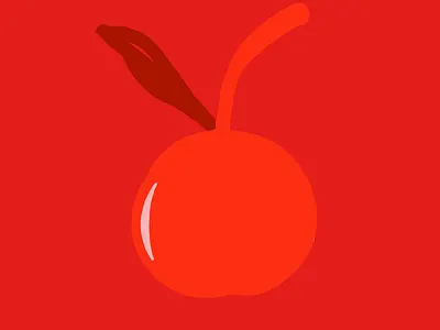 Cherry abstract abstract art cherry cute fruit fruit illustration fruits fruity illustration juicy maroon monochrome red simple
