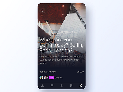 053 Navigation airport airports app app design blog dailyui design flat fly flying interface minimal navigation navigation menu plane social ui ux