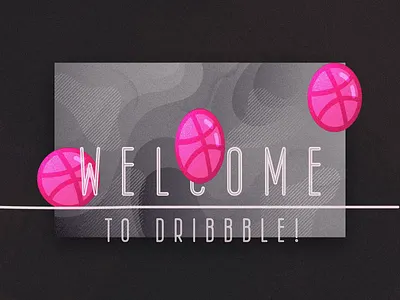 Welcome new Dribbblers! animation animation principles design dribbble illustration invitation loop motion typography vector welcome