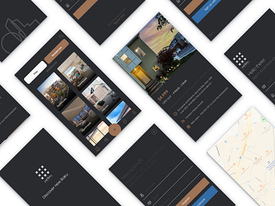 Real Estate Mobile App black luxury minimal mobile app mobile app design mobile application mobile apps modern real estate sketch sketchapp ui ux