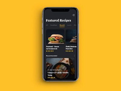 Recipe App Prototype Using Principle principle sketchapp ui ui design uianimation user interface