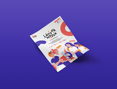 Girls' Day event branding poster mockup brand branding character engineering event flyer geometric girl identity leaflet logo mathematics maths mockup poster school science stem study tech