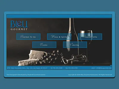 Bleu Gourmet 2004 shadow8 webdesign