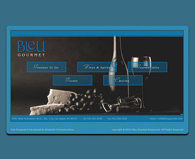 Bleu Gourmet 2004 shadow8 webdesign