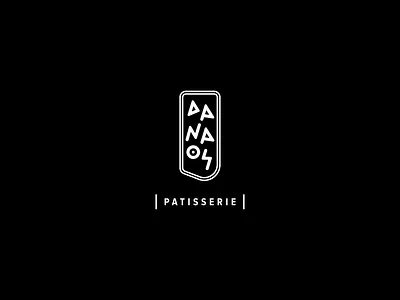 DANAOS Patisserie ancient ancient greece ancient script bakery bakery logo black and white brand brand identity branding design for sale greece greek greek alphabet greek design logo logotype patisserie typography visual identity
