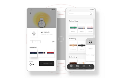 Add to cart page / category display page app design fitness ui ux
