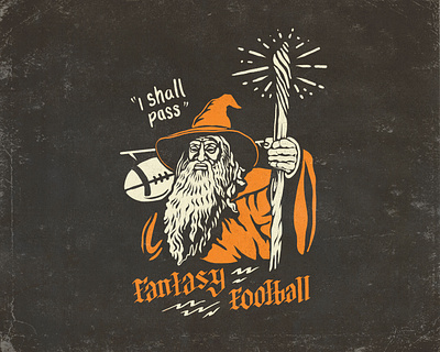 Fantasy Football - Wizard design fantasy football illustration lettering type