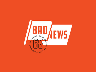 Badnews Secondary Mark automotive badge branding cars design flag kansas city logo orange typography vector