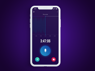 Voice Recorder App app design icon ios recorder ui ux voice