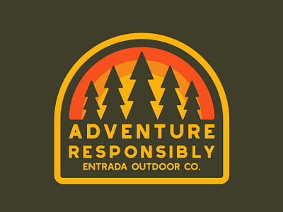 Sunrise Adventure adventure badge logo national park outdoor badge outdoors patch pine tree retro retro patch scout patch tree logo trees utah vintage wilderness