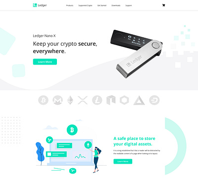 Ledger - Refresh (top) branding flat illustration landing page landingpage minimal ui vector web webdesign website