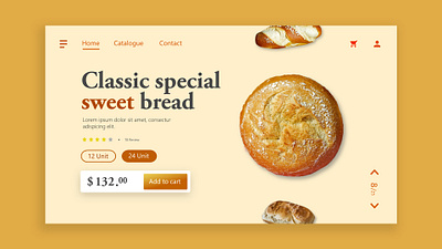 Bread Shop Landing Page bread brown ecommerce frontend interaction landingpage pastries shop uidesign webdesign website