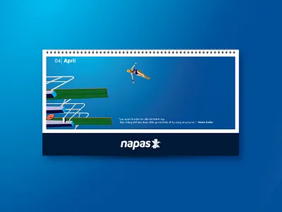 NAPAS Calendar 2018 calendar color design diving board flat illustration illustration inspiration
