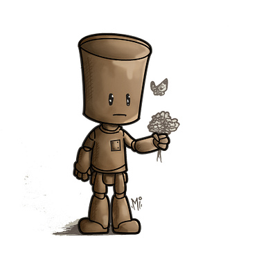 Alone Robot brown design design art design graphic designart maskot robot robots