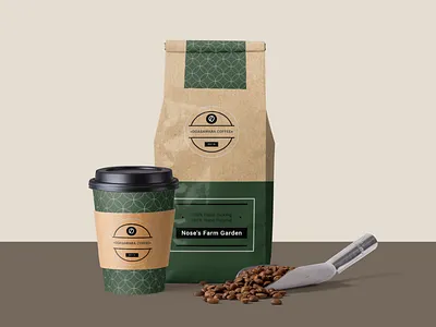 Coffee Bean Package / Coffee Cup Design beans brand brand design brand identity branding coffee coffee bag coffee cup logo package design packaging
