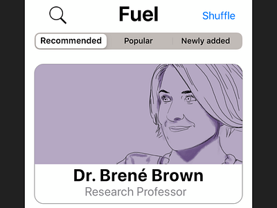 Fuel— inspiration app for creatives (1/2) illustration sketch ui design