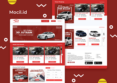 Landing Page Mocil.id branding car clean design dribbble illustration ui uidesign ux uxdesign webdesign