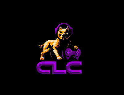 CLC logo cybersport dog game gamepad