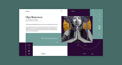 Exhibition - Landing Page (Dribbble debut) exhibition design landing page landing page concept landing page design landing page ui ui ux ui design