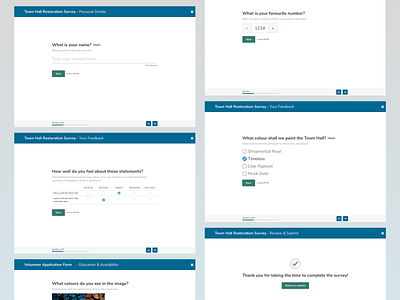 Fullscreen Form / Survey clean form form fields input fields interface matrix radio buttons survey typeform ui ux