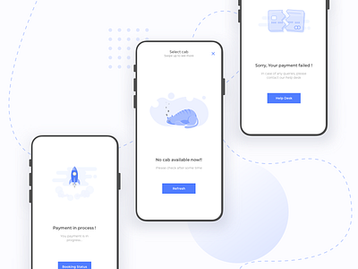 Drag - Empty States cab booking app clean app design clean ui design concept empty state mobile app ux vector
