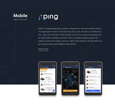 PING - At your door step - Mobile application application ui automobile design thinking ping service app user experience userinterface ux strategy vehicles