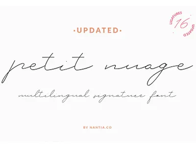 Petit Nuage Signature font fonts greek font handwritten font nantiaco fonts signature font typeface wedding font wedding fonts