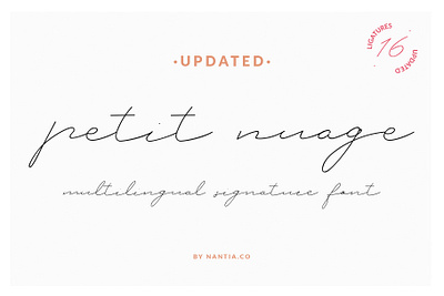 Petit Nuage Signature font fonts greek font handwritten font nantiaco fonts signature font typeface wedding font wedding fonts