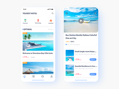 Tourist Project Interface 2019 design dribbble ui 应用 设计