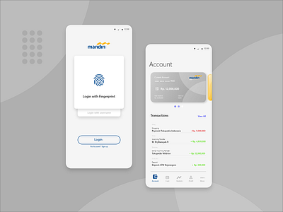 Mobile Bank app design flat ui ux web website