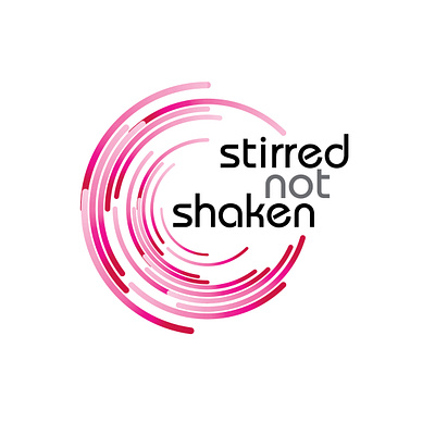 Stirred not Shaken design drink logo mnemonic shaken stirred symbol vector