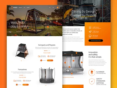 Vuly playgrounds clean design flat minimal mobile responsive ui ux web website