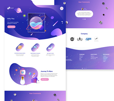 Galaxy Design design galaxy illustration minimal ui ux vector website