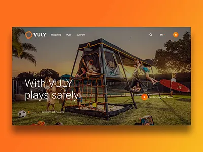 Vuly playgrounds app clean design flat minimal responsive ui ux web website