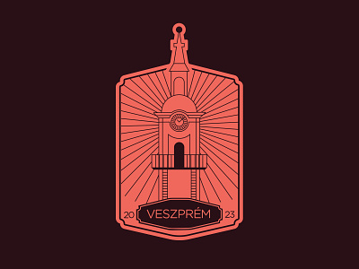 Veszprém 2023 dribbble hungary illustration logo sticker weekly challenge