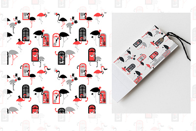 Flamingos' in The City🌆 branding city design flamingo flamingos flat illustration monochrome packaging pattern pattern art patterns print print design vector vector art vector illustration