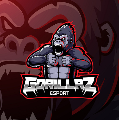 Angry gorilla mascot logo desain animal logo branding design esport esports game design gorilla graphic design illustration logo mascot logo