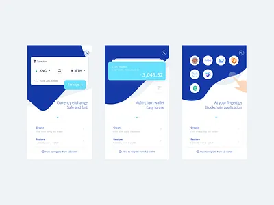Blockchain Wallet app btc eth figma ui